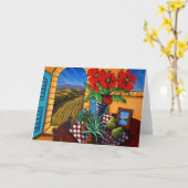 Rode papaver kaart (Gele Bloem)