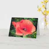 Rode papaver kaart (Gele Bloem)