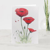 Rode papaver kaart (Voorkant)