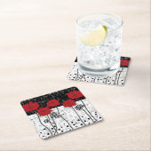 Rode papaver kartonnen onderzetters (Insitu)