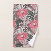 Rode papaver. Kleurige bloemdruk. Bad Handdoek (Handdoek)