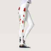 Rode papaver konijn bloemig leggings (Rechts)