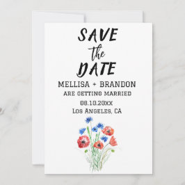 Rode papaver Kornbloemen Kaart