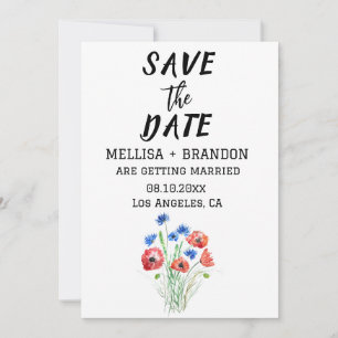 Rode papaver Kornbloemen Kaart