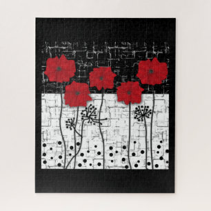 Rode papaver legpuzzel