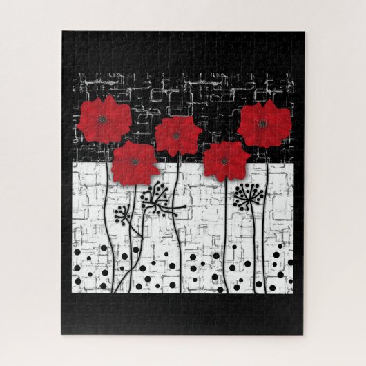 Rode papaver legpuzzel (Verticaal)