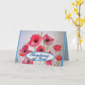 Rode papaver maakt bloem Waterverf schilderkunst Kaart (Gele Bloem)