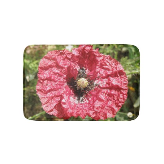 rode papaver Macro Bath Mat (Voorkant)