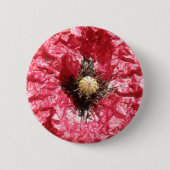 rode papaver Macro-Button Ronde Button 5,7 Cm (Voorkant)