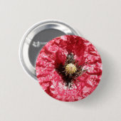 rode papaver Macro-Button Ronde Button 5,7 Cm (Voorkant /achterkant)