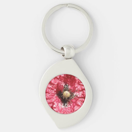 rode papaver Macro-Sleutelhanger Sleutelhanger (Voorkant)