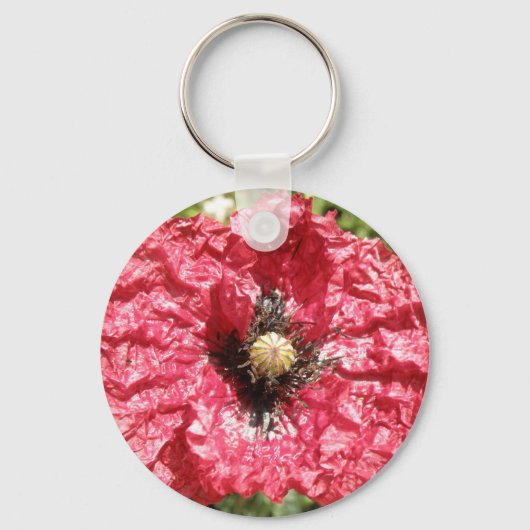 rode papaver Macro-Sleutelhanger Sleutelhanger (Voorkant)