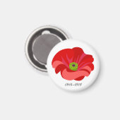 Rode papaver magneet (Voorkant / Achterkant)