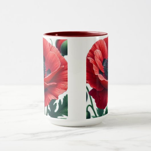 rode papaver mok (Midden)