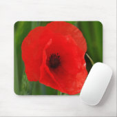 Rode papaver muismat (Met muis)
