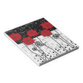 Rode papaver notitieblok (Schuin)