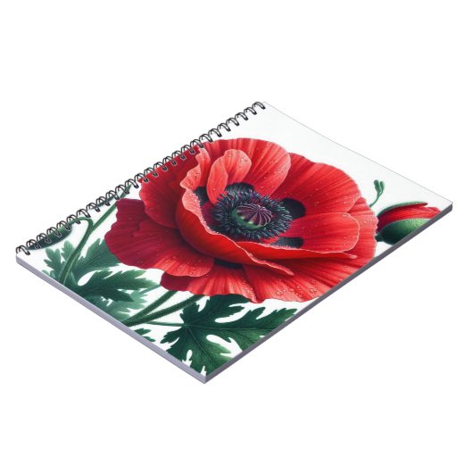 rode papaver notitieboek (Linkerzijde)