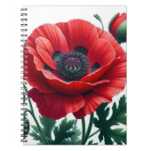 rode papaver notitieboek (Voorkant)