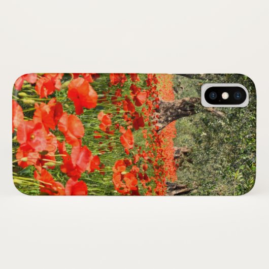 Rode papaver onder oude olijfbomen Case-Mate iPhone case (Achterkant (horizontaal))