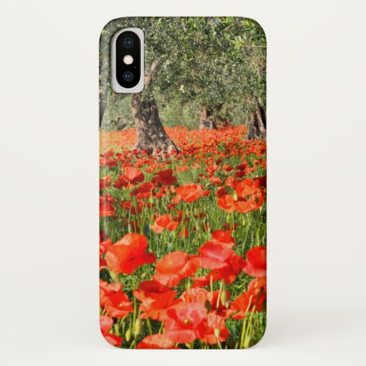 Rode papaver onder oude olijfbomen Case-Mate iPhone case (Achterkant)