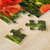 Rode papaver onder oude olijfbomen legpuzzel (Zijkant)