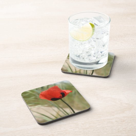 Rode papaver Onderzetters (Rechterzijde)