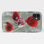 Rode papaver op een grijze achtergrond Case-Mate iPhone case (Achterkant (horizontaal))