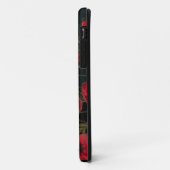 Rode papaver op zwart Case-Mate iPhone case (Achterkant/links)