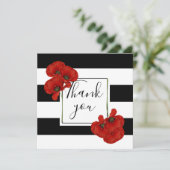 Rode papaver op zwarte & witte achtergrond (Staand voorkant)