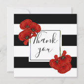 Rode papaver op zwarte & witte achtergrond (Voorkant)