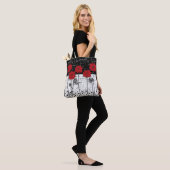 Rode papaver, papaver, rode bloemen tote bag (Op model)