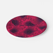 Rode papaver papieren bordje (Gekanteld)