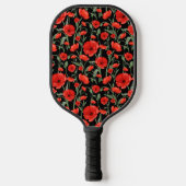 Rode papaver pickleball paddle (Voorkant)