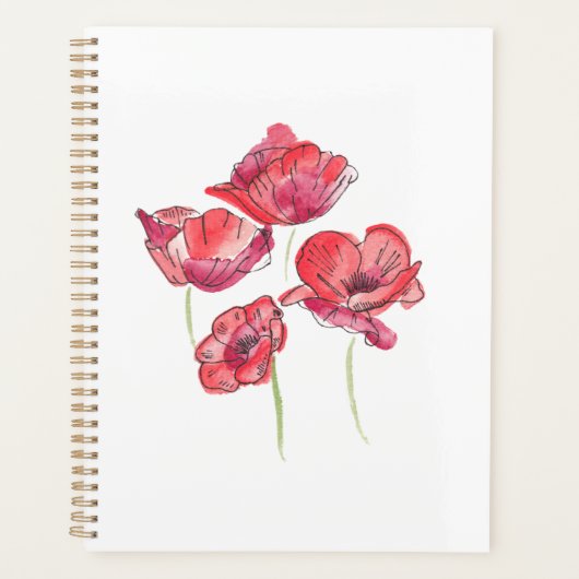 Rode papaver planner (Voorkant)