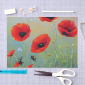 Rode papaver Planten Tissuepapier (Craft)