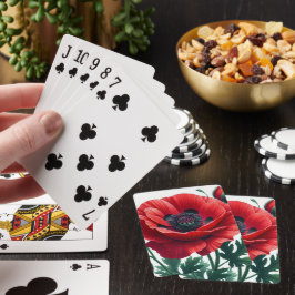 rode papaver pokerkaarten