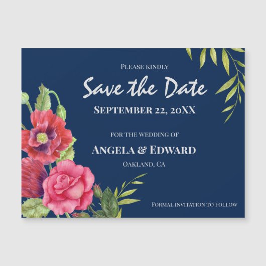 Rode papaver roze roodbruin die de datum bewaart (Voorkant)