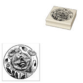 rode papaver rubberstempel (Gestempeld)