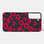 Rode papaver samsung galaxy hoesje (Achterkant horizontaal)