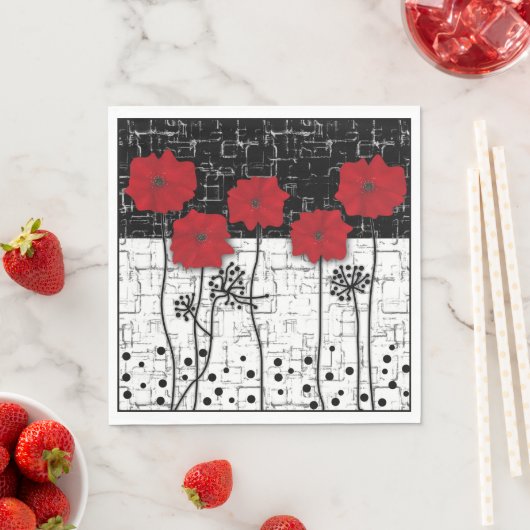 Rode papaver servet (Insitu)