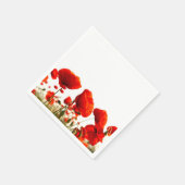 Rode papaver servet (Hoek)