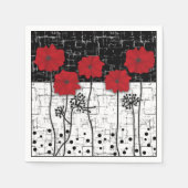 Rode papaver servet (Voorkant)