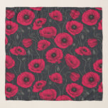 Rode papaver sjaal<br><div class="desc">Papavers bloemen,  met de hand verven in Photoshop,  naadloos patroon.</div>
