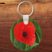 Rode papaver sleutelhanger (Voorkant)
