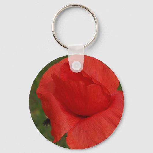 Rode papaver sleutelhanger (Voorkant)