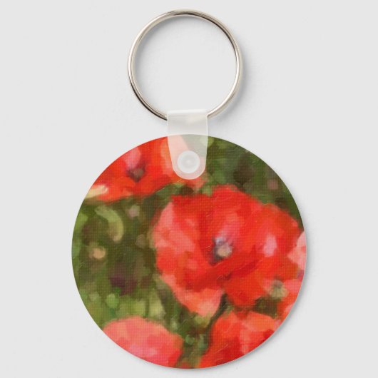 Rode papaver sleutelhanger (Voorkant)