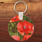Rode papaver sleutelhanger (Voorkant)
