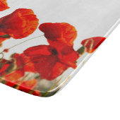 Rode papaver snijplank (Hoek)