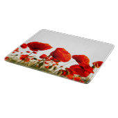 Rode papaver snijplank (Hoek)