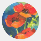 RODE PAPAVER STICKERS (Voorkant)